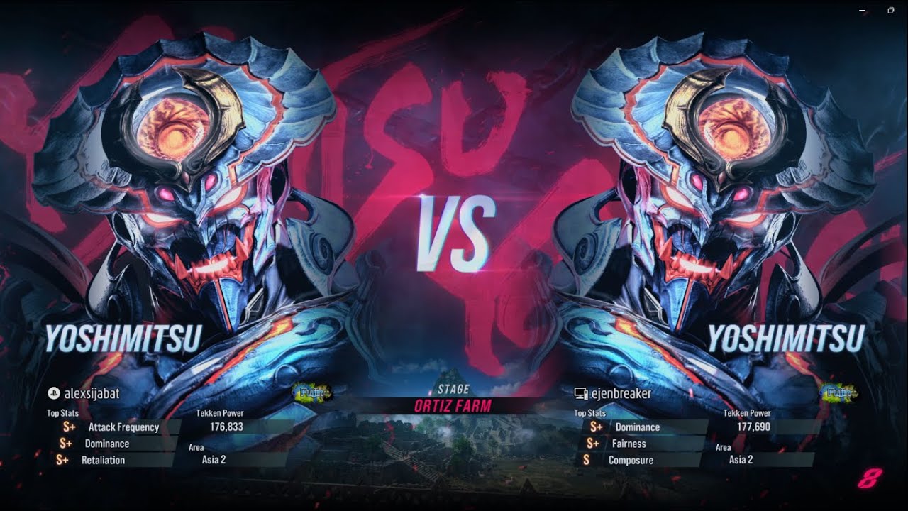 TEKKEN&trade;8 Ranked Fujin Yoshimitsu (alexsijabat | TP 176.833) VS Yoshimitsu (ejenbreaker | TP 177.690)