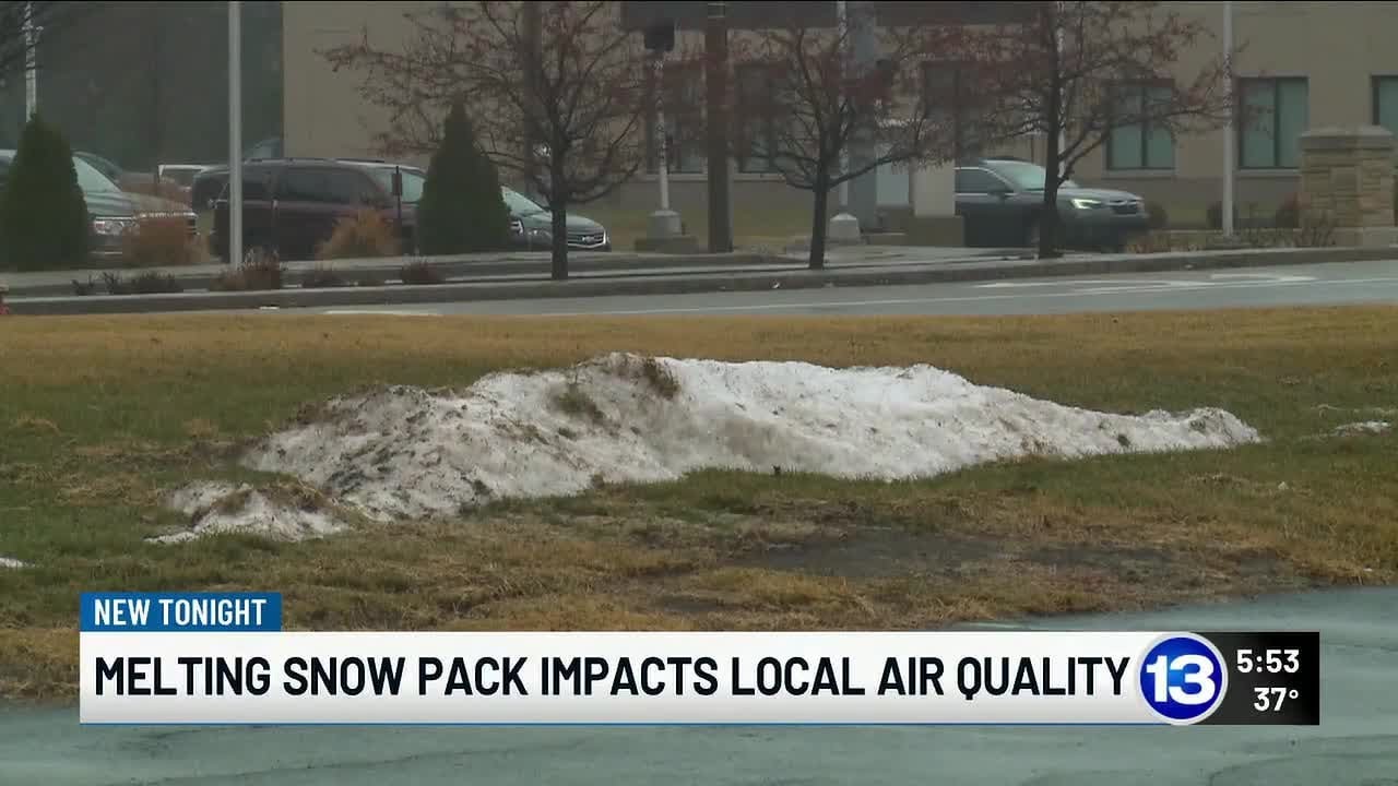 Melting snow can sometimes impact local air quality