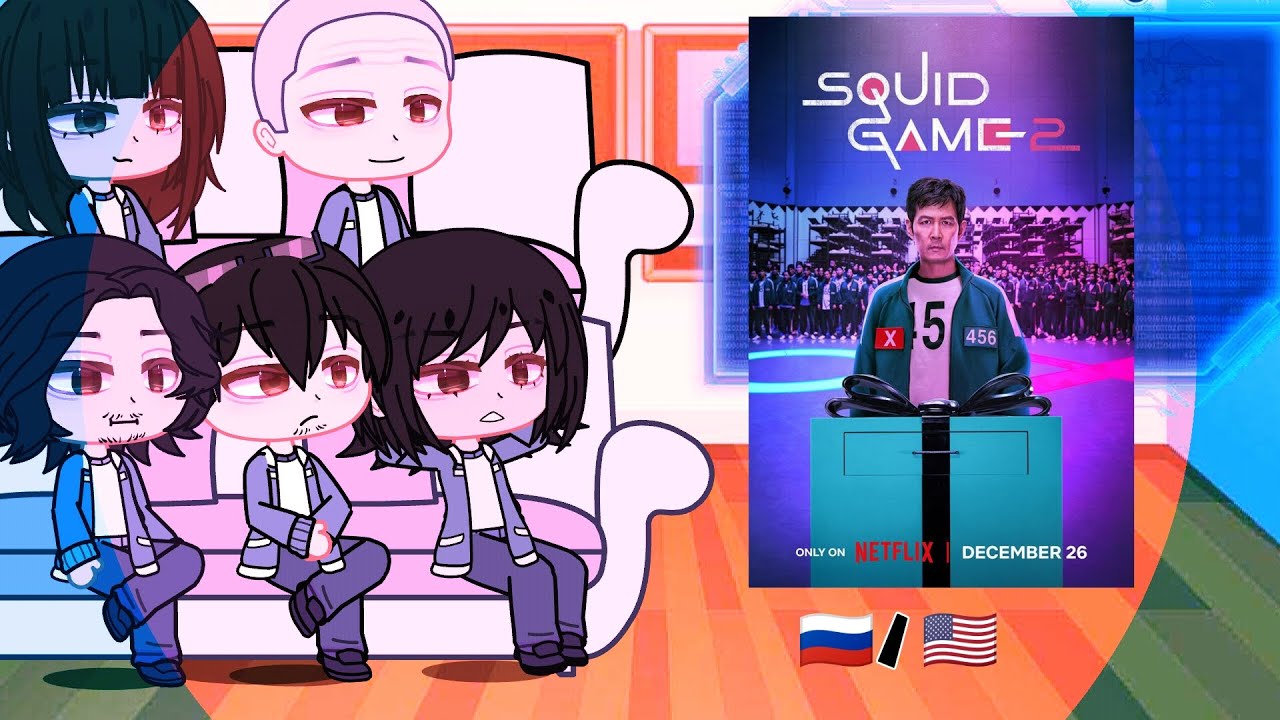squid game s1 reaction to s2 ..[🇷🇺/🇺🇸] Реакция игры кальмара на второй сезон.[2X]