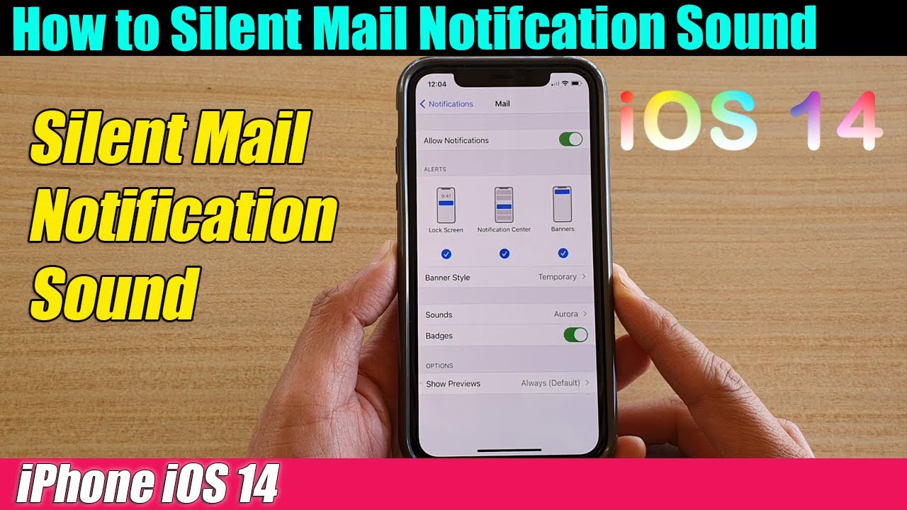 iPhone iOS 14: How to Set Mail Notification Sound to Silent