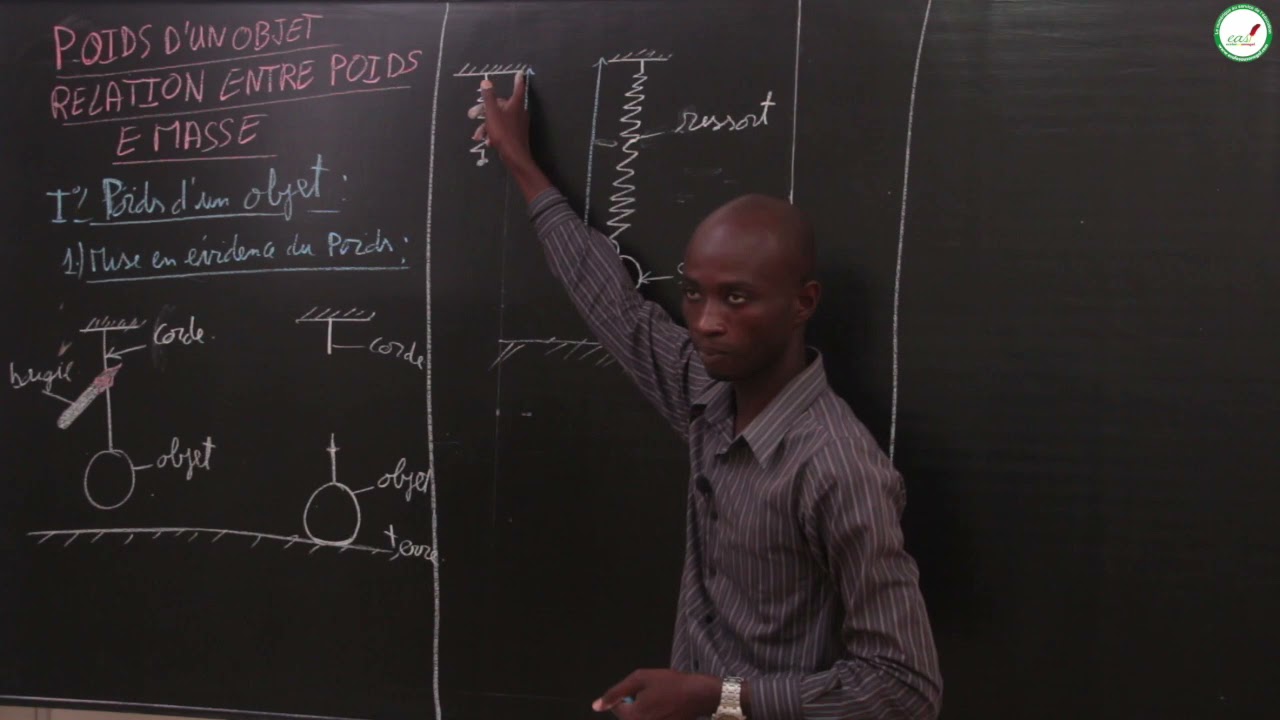 Cours - Quatrième - Physique/Chimie : Poids d'un Objet Relation entre Poids et Masse / M. Tamba