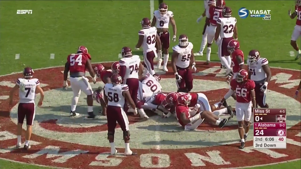Alabama vs Mississippi State, 2016 (in under 33 minutes)