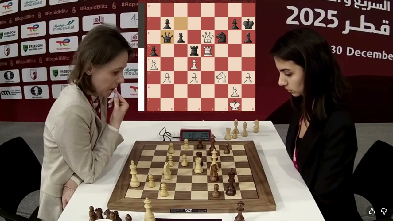 Mariya Muzychuk vs Sara Khadem – Final Moments | Women’s World Rapid 2025 RD 5