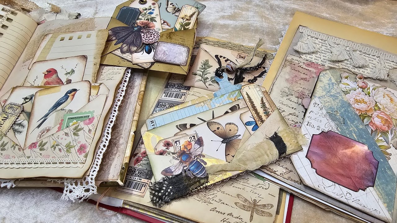 Briefumschläge - 4 Varianten - mit vielen Taschen - Idee für euer Junkjournal 