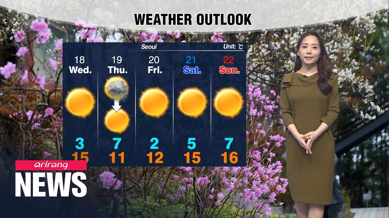 [Weather] Drizzle expected inland from early tomorrow morning, highs to climb
