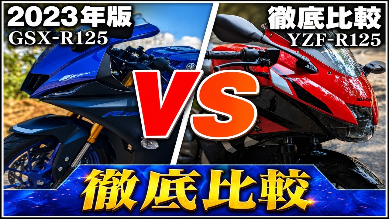 GSX-R125とYZF-R125の徹底比較！フルカウル125ccはGSXとかなり違う！
