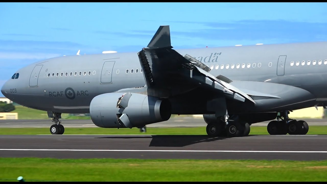 Airbus CC-330 Royal Canadian Air Force | Landing and Takeoff | Lajes Terceira Azores