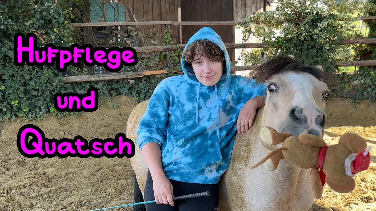 Hufe k&uuml;hlen und leichter Spa&szlig; mit Bae 🦄 Das arme Rehe-Pony 🤕