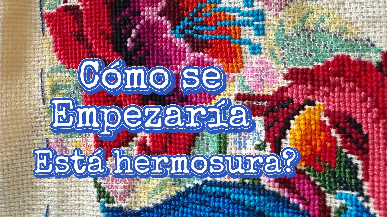 Acá les explico cómo es que yo empiezo a pintar y bordar una blusa en punto de cruz o crucetas.
