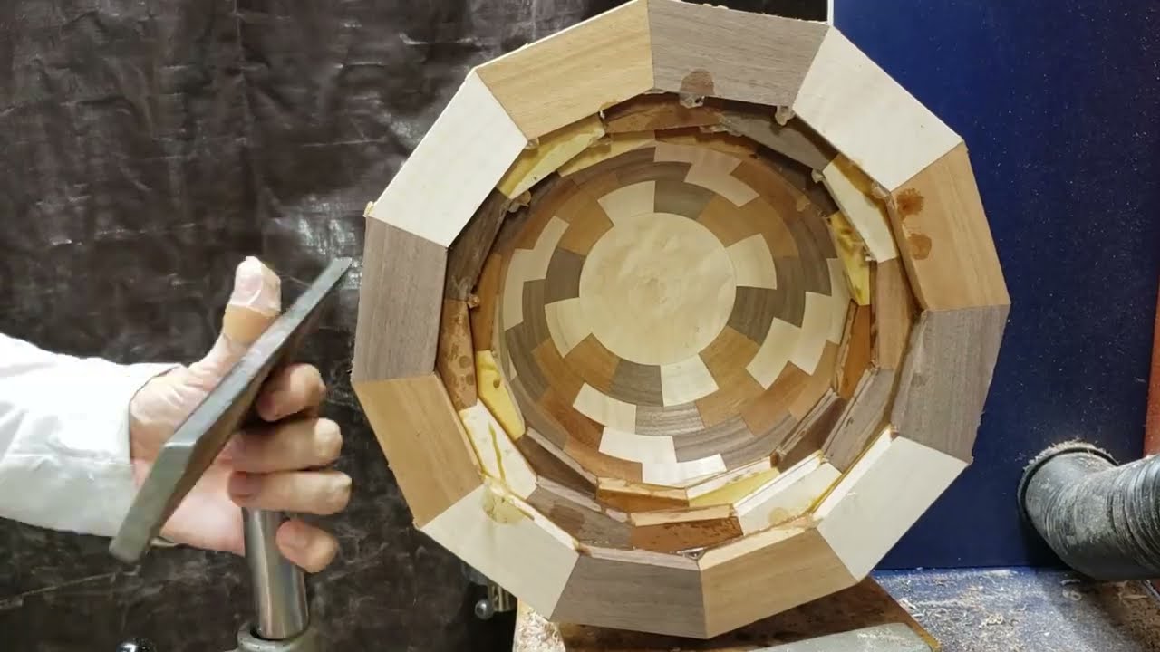 Woodturning - Maple and Mahogany and Walnut Oh My - A segmented bowl