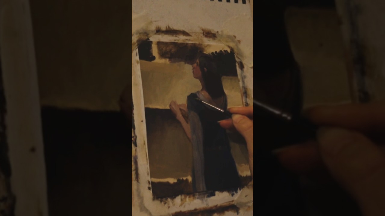 Pintando a Luthien Tinuviel en mi &uacute;ltimo v&iacute;deo🦋 #art #oilpainting #artprocess #lotr #berenyluthien