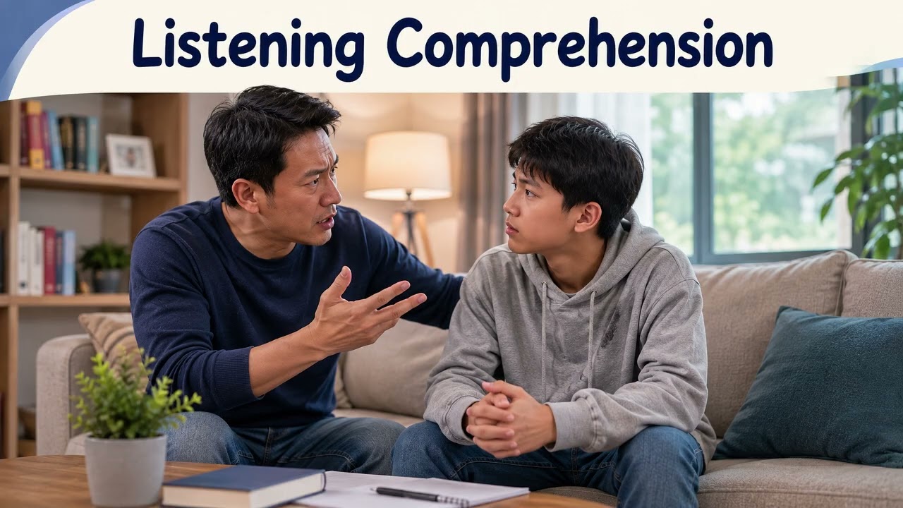 Listening Comprehension | Online Scam Conversation (Father & Son)