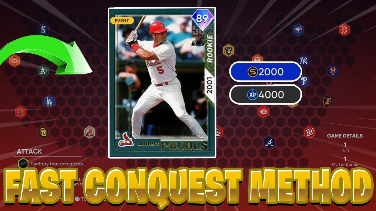 *Best* Conquest Method For 89 Albert Pujols MLB The Show 21🔥🔥
