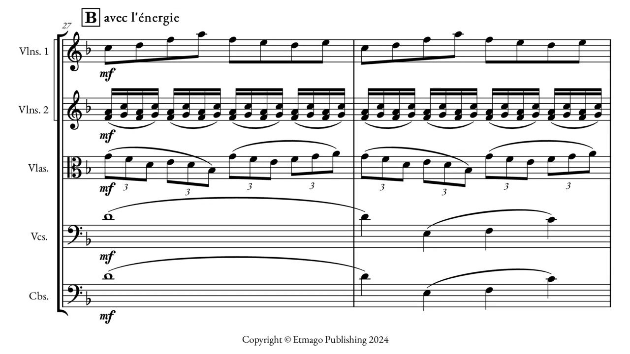Ethan Gough: ...et le vent est silencieux (2024), for string orchestra