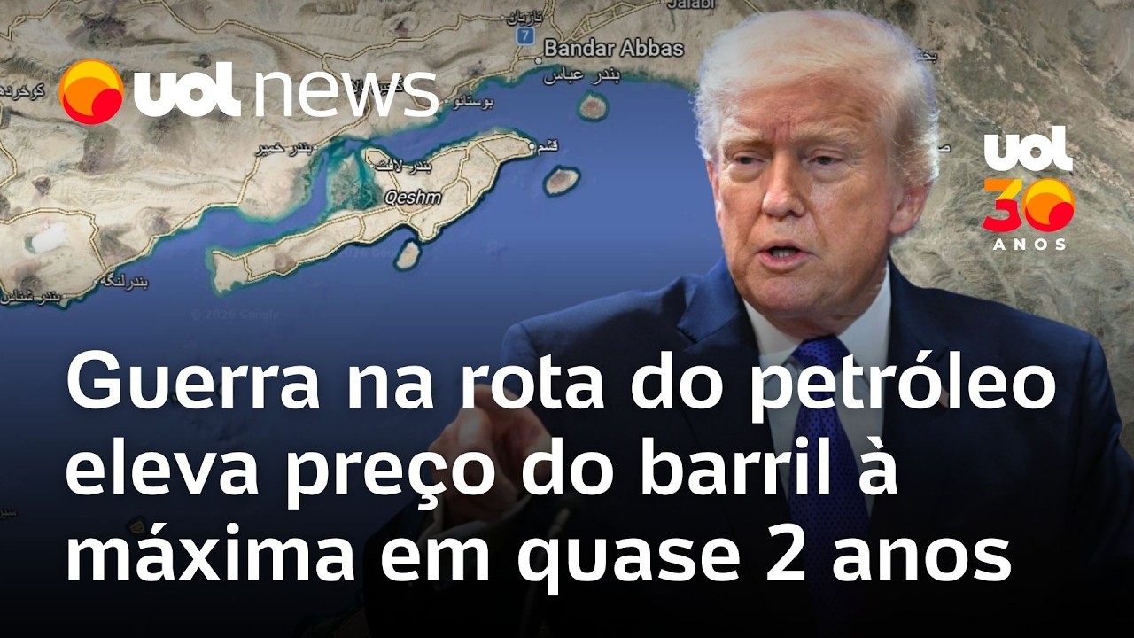 EUA e Israel x Irã: Guerra na rota do petróleo eleva preço do barril à máxima em quase 2 anos