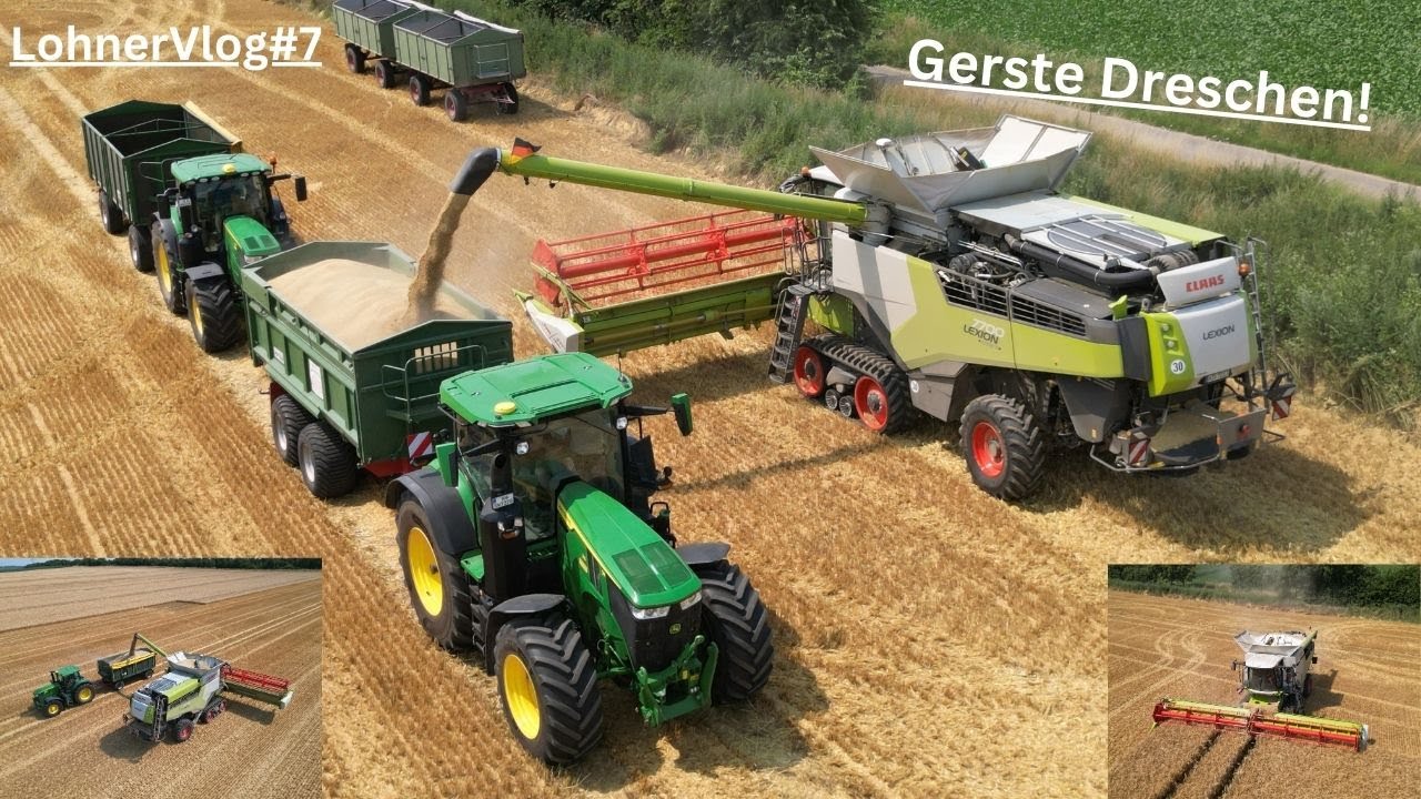 AgrarVideo#7 | Claas Lexion 7700 Terra Trac am Gerste dreschen | Kalle´s Lohnervlogs