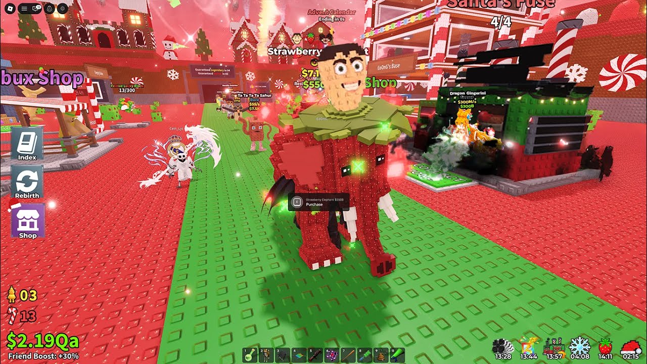 I Got Strawberry Elephant OG Brainrot in Christmas Eve Admin Abuse - Steal a Brainrot