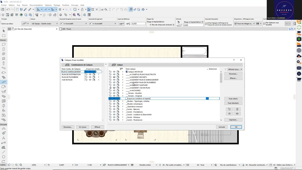 ✅ ARCHICAD : Maîtrisez les Calques & Combinaisons de Calques comme un PRO !