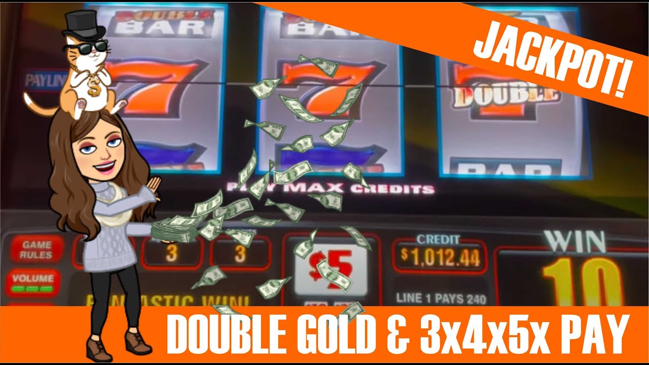Great Run on Double Gold Slot Machine! HANDPAY JACKPOT! 3x4x5x PAY SLOT MACHINE LIVE PLAY!