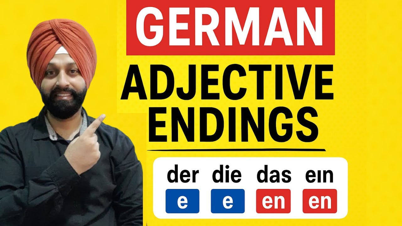 🔥German Grammar Trick: Adjective Endings Finally Made Easy!