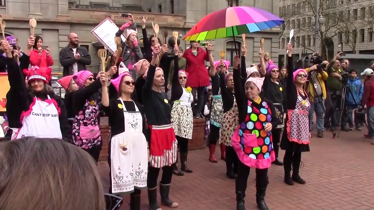 Badass Women's Protest Choir and Portland Raging Grannies Flashmob