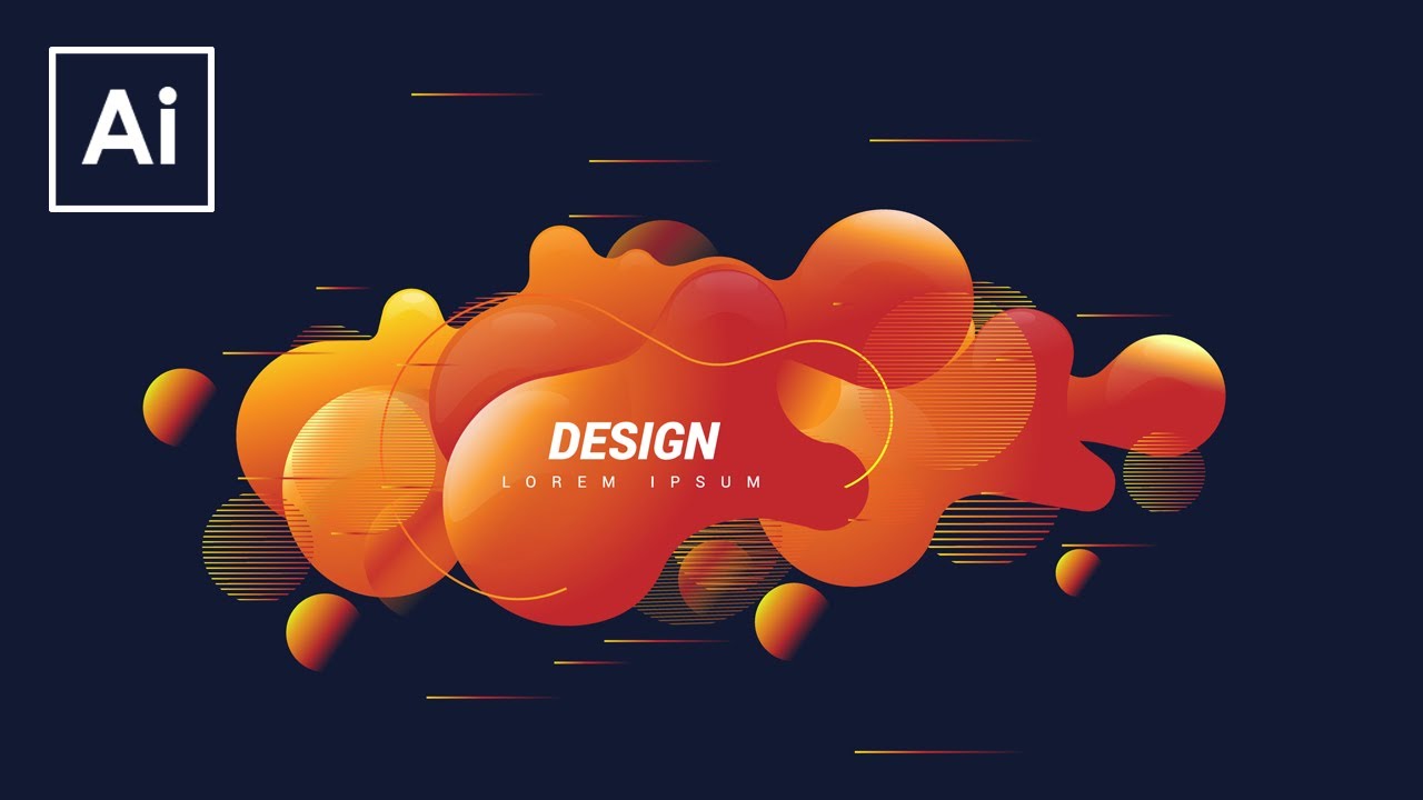 Create Shape Abstract Liquid | Adobe Illustrator Tutorial