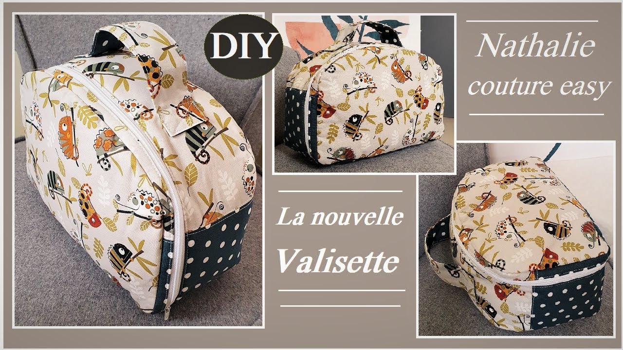 DIY pour cette nouvelle valisette le patron PDF est gratuit /Nathalie couture easy
