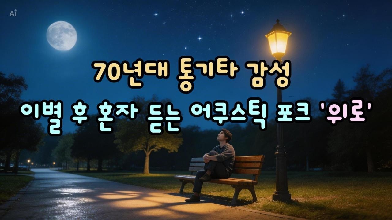 ☕️ 70년대 통기타 감성 | 이별 후 혼자 듣는 어쿠스틱 포크, '위로' #봄플레이리스트 #70년대감성 #포크발라드 #어쿠스틱 #봄노래 #Suno #MusicGen #힐링음악