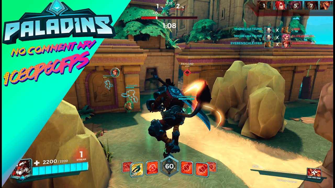 Paladins: Tiberius (Siege, Jaguar Falls) Gameplay (No Commentary) [1080p60FPS] PC
