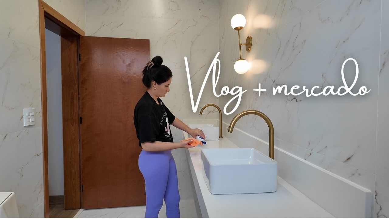vlog rotinha de casa, limpando e organizando o banheiro, fiz compras no mercado e mais