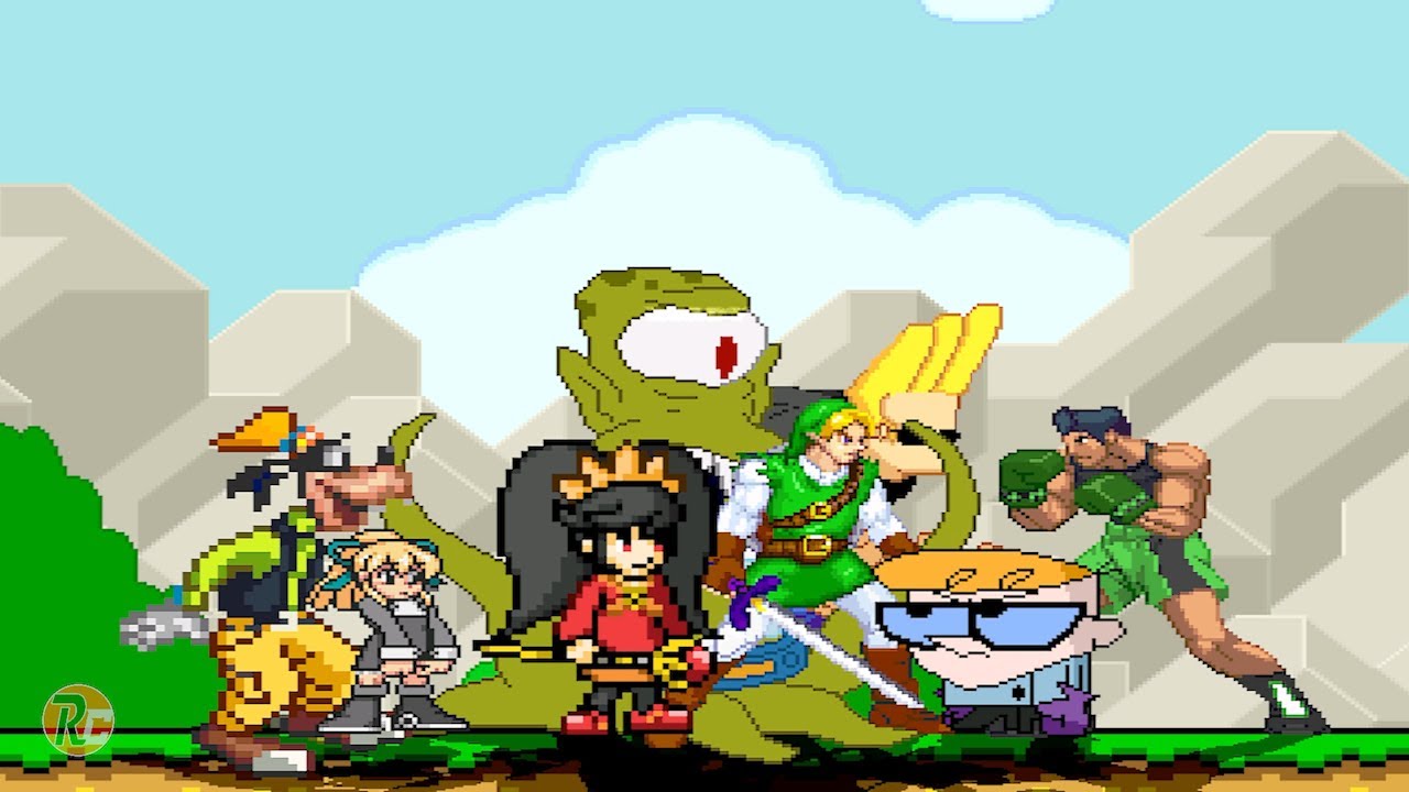 Roll, Goofy, Ashley And Kang  VS  Dexter, Little Mac, Link And Johnny Bravo | Best of 3