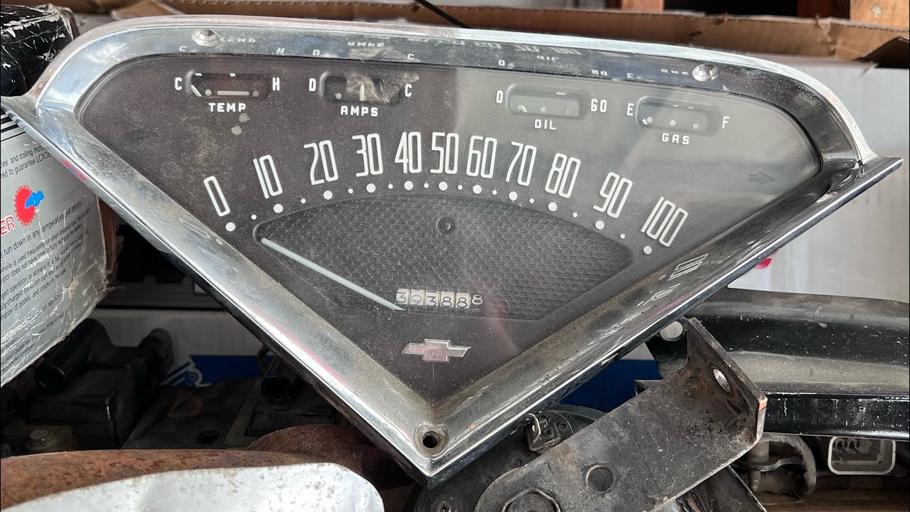 How to remove gauge cluster on a 1957 chevy truck.