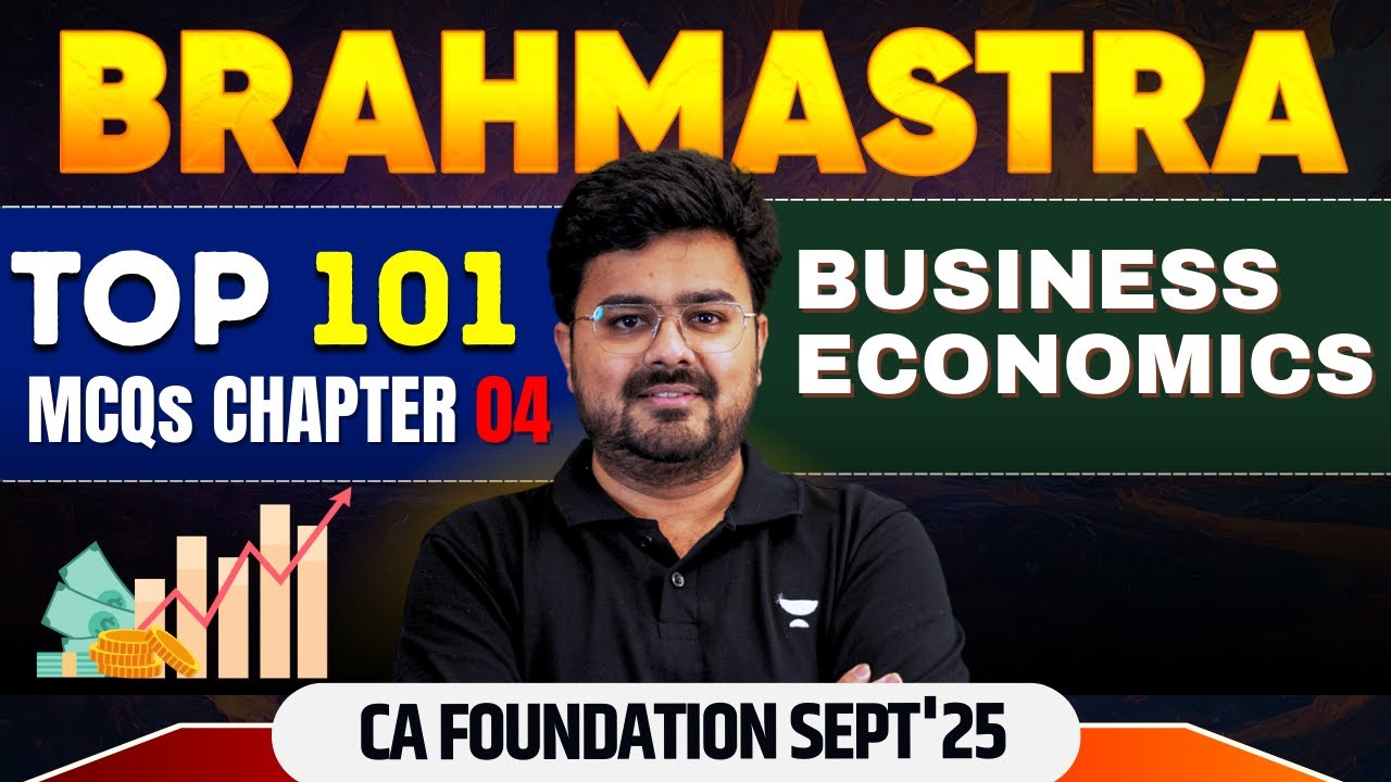 Top 101 MCQs – Chapter 04 | Business Economics | CA Foundation Sep’25 | CA Aditya Sharma