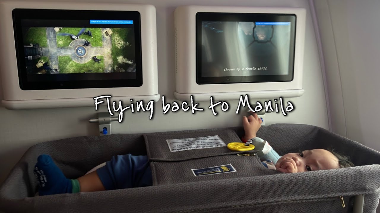 #ZANIE | Theo’s first airplane ride with Mama and Papa | Flying back to Manila | Singapore Airlines|
