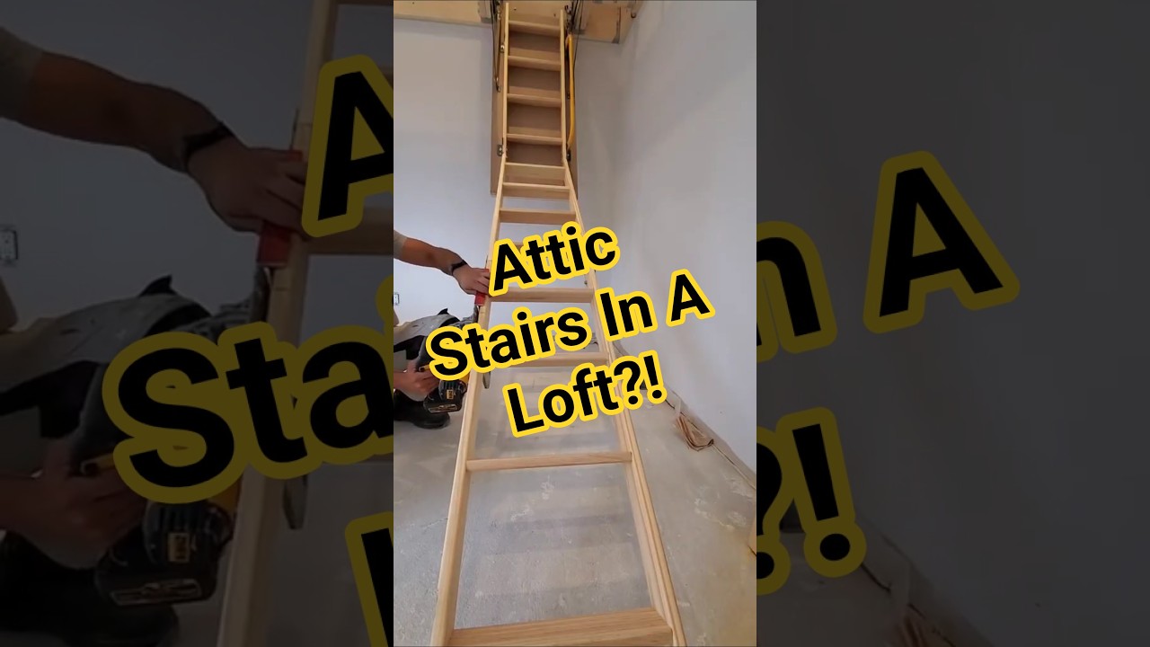 Installing Attic Stairs for a Loft Bedroom (Smart Space Upgrade). #loft, #stairs