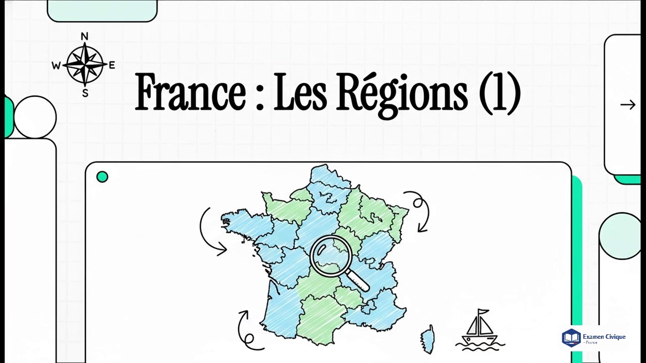 Formation examen civique – Géographie : Les régions françaises (Partie 1/2)