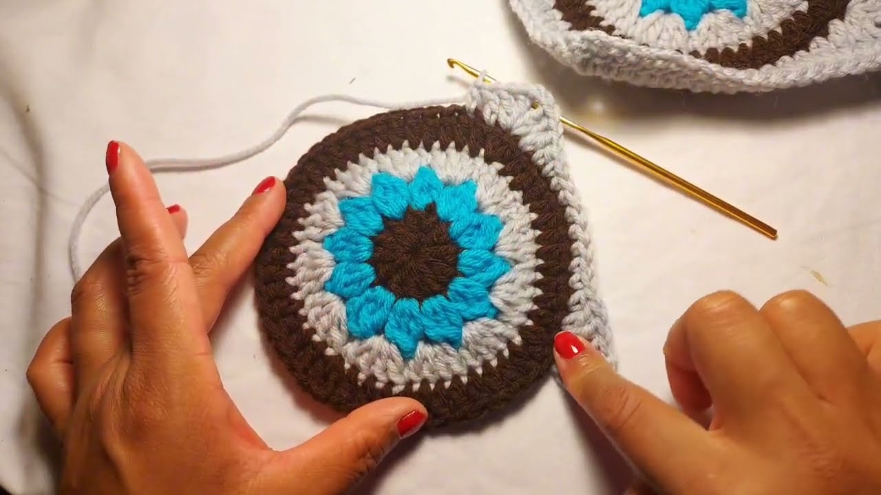 EYEBALL GRANNY SQUARE  👁#grannysquare #crochet