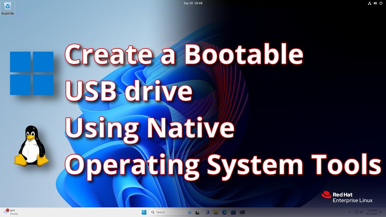 Create Bootable USB drive Using Native Operating System Tools