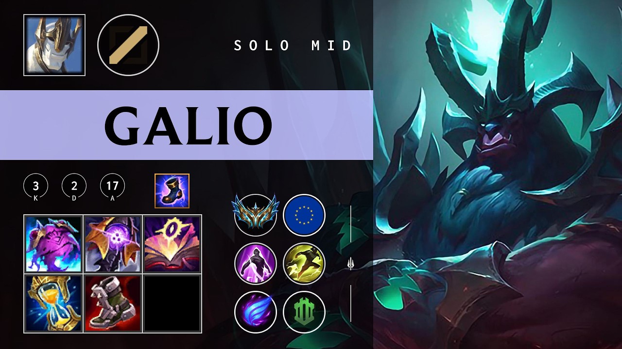 Galio Mid vs Orianna - EUW Challenger Patch 26.07
