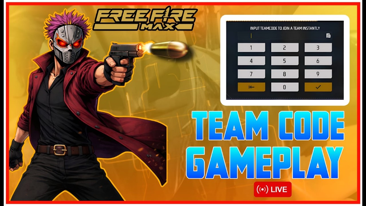 தமிழ் [🔴live] FREE FIRE MAX team code gameplay #freefirelivegiveaway #fflive #solokingtamilgaming