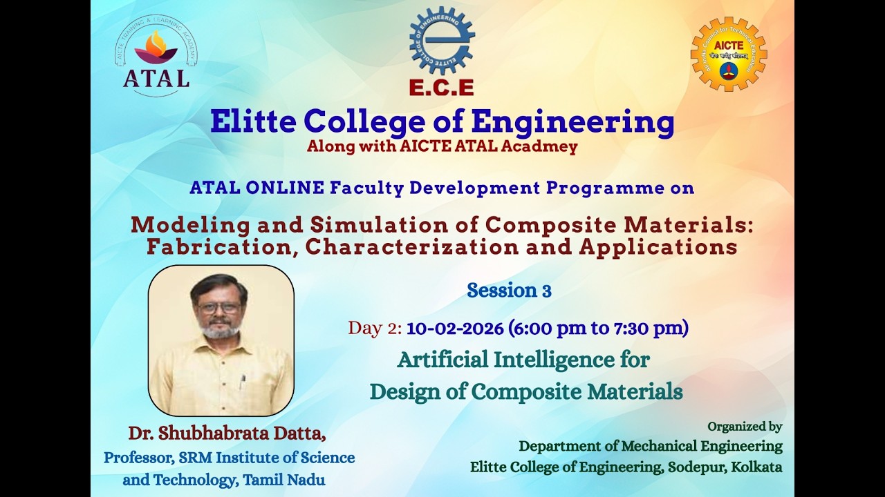 Session 3:Artificial Intelligence for Design of Composite Materials.