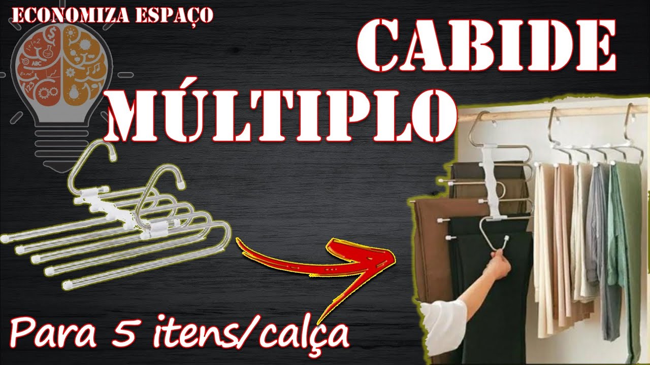 Cabide Multiplo | Cabine de inox 5 Calças