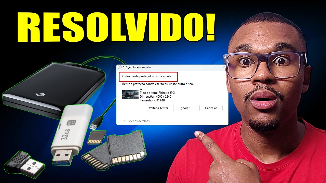 Como Resolver o Erro ‘Dispositivo Protegido contra Escrita’ no Windows!