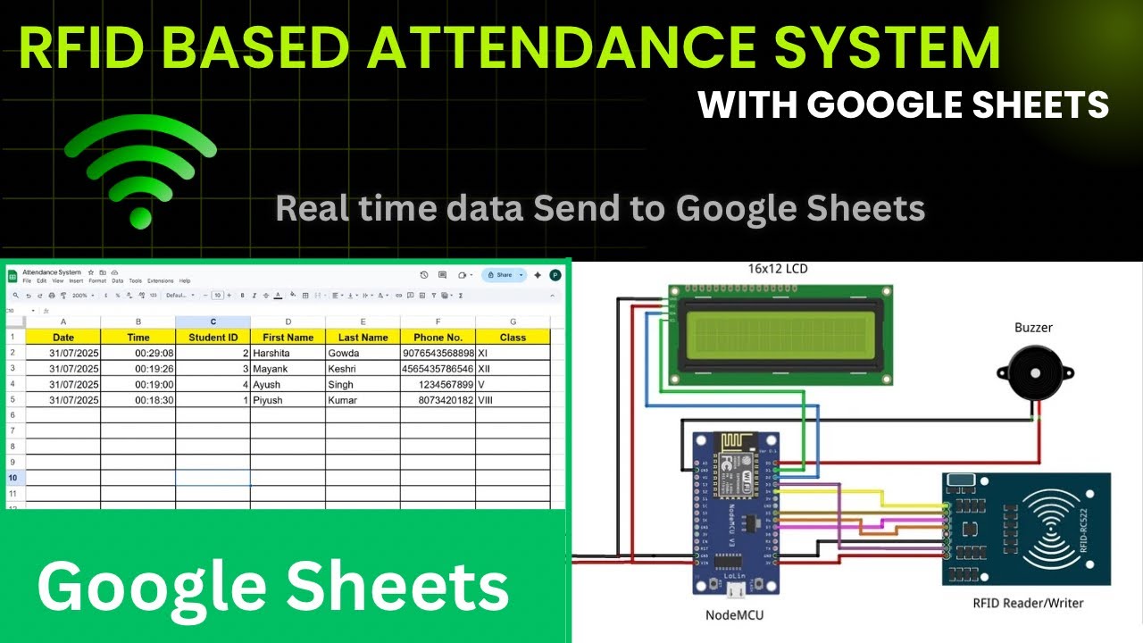 How to make RFID based Attendance System with Google Sheets || Best IoT Projects
