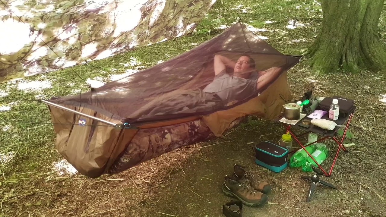 It's Very Sunny - A Hammock Camp in the Woods - Ridgerunner Setup.