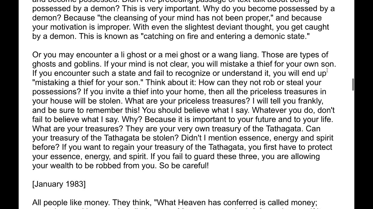 The Shurangama Sutra - A Commentary by the Venerable Master Hsuan Hua - vol. 8.1 (long video)