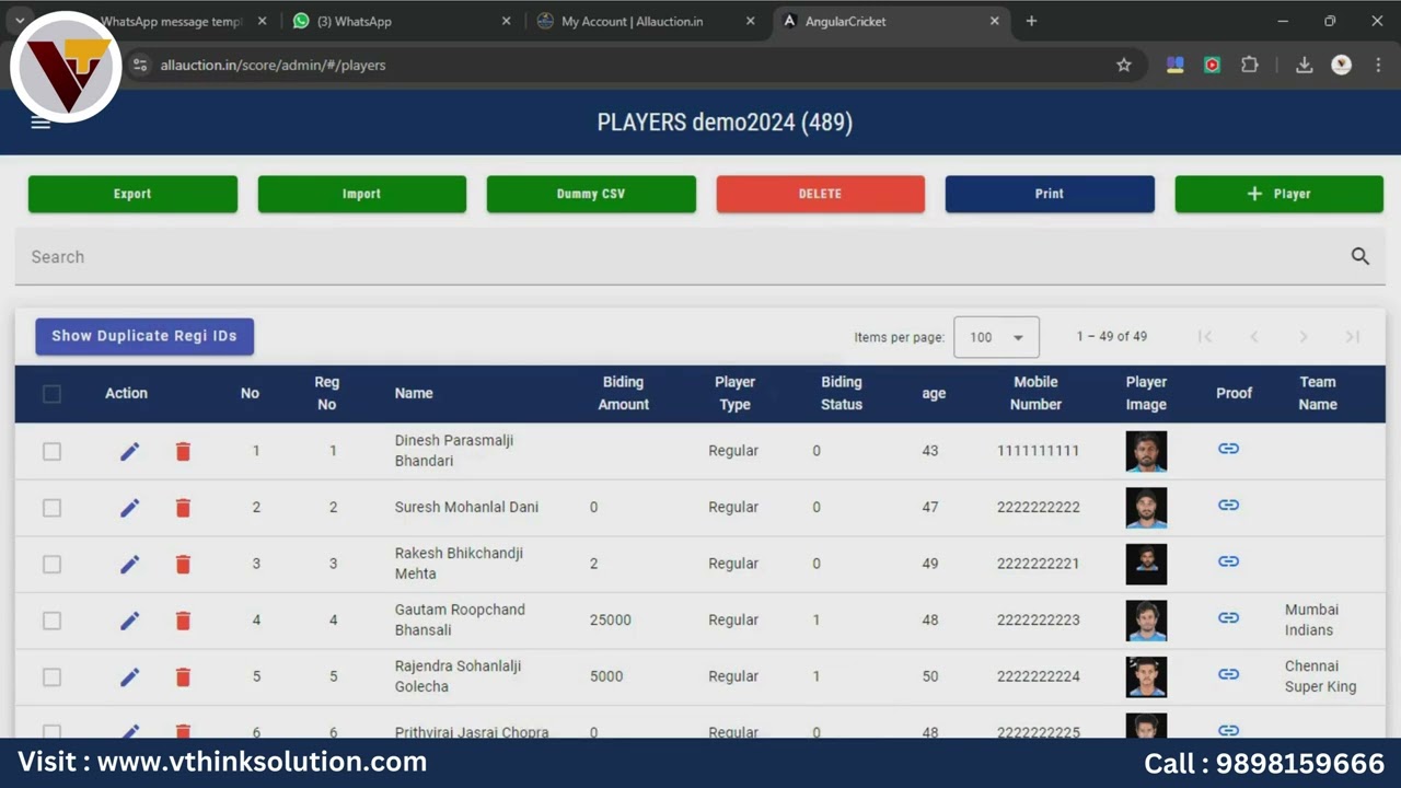 Organize Your Tournament Like IPL with AllAuction.in #allauction #auctionsoftware #IPL #cricket