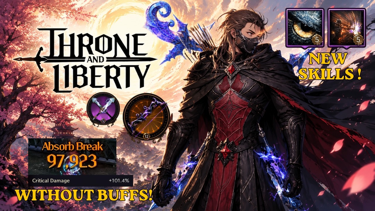 Throne and Liberty(Bow/Dagger) 97k DMG!NEW ONE SHOT BUILD!NIX PVP!