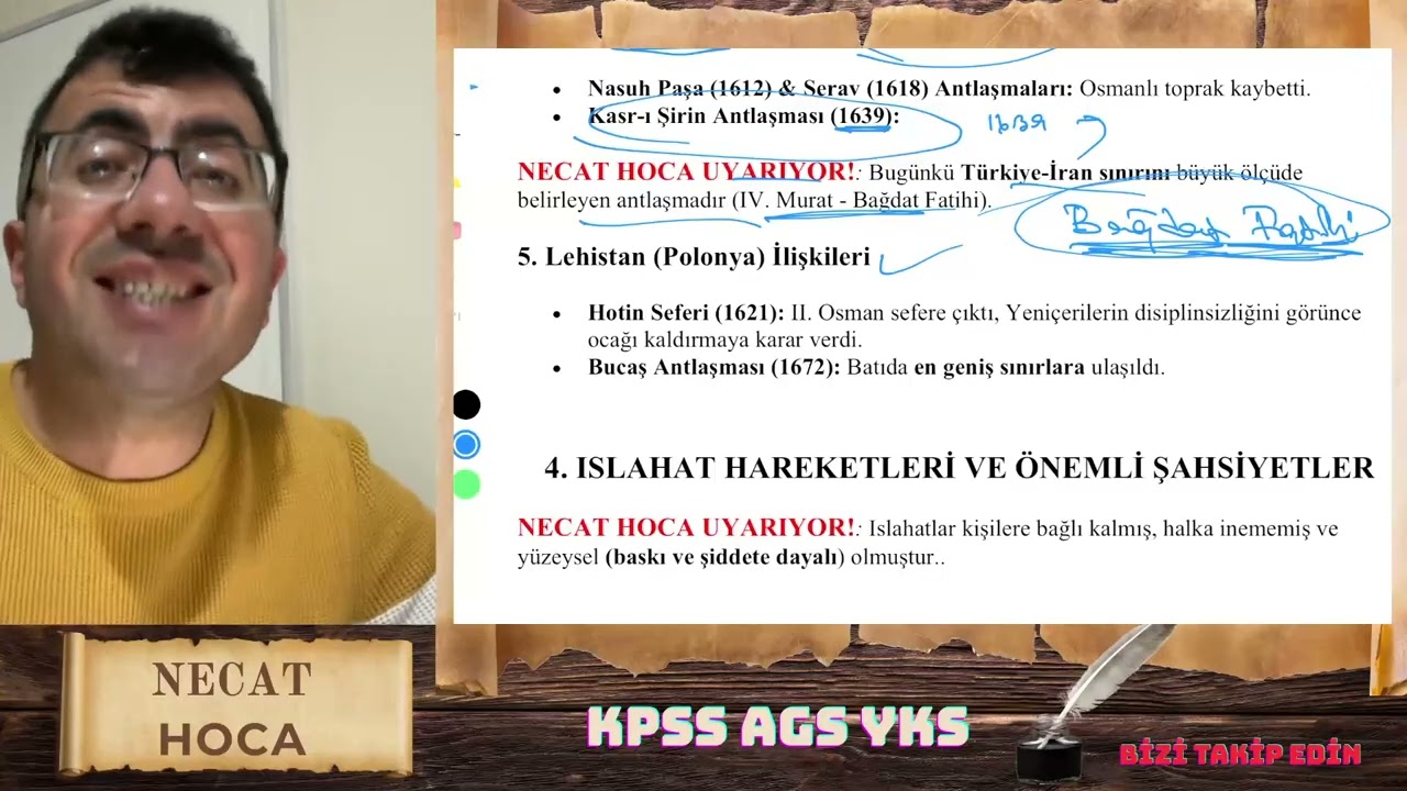 KPSS/AGS Tarih-Osmanlı Duraklama Dönemi - (17)-Necat Hoca-2026 #yks