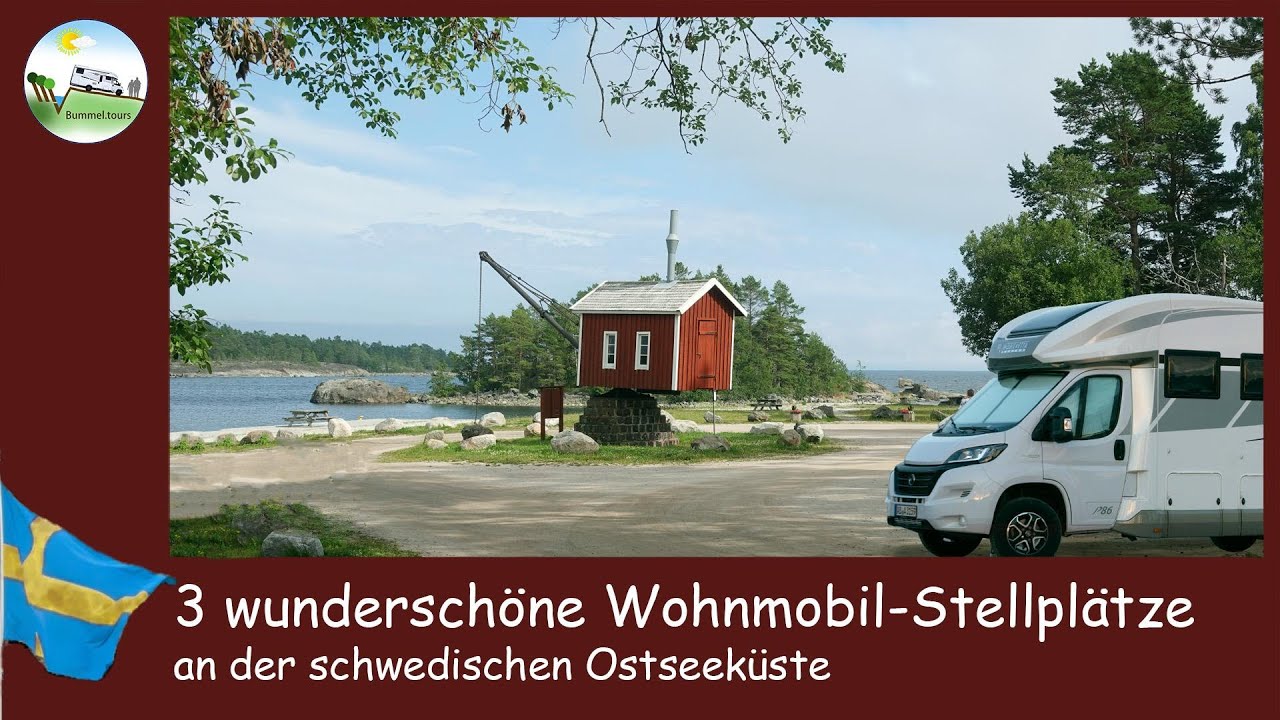 3 wunderbare Wohnmobil-Stellplätze - an der schwedischen Ostseeküste